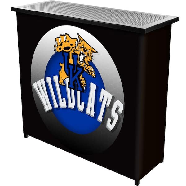 Trademark Global University of Kentucky Honeycomb 2-Shelf Green Bar with Case