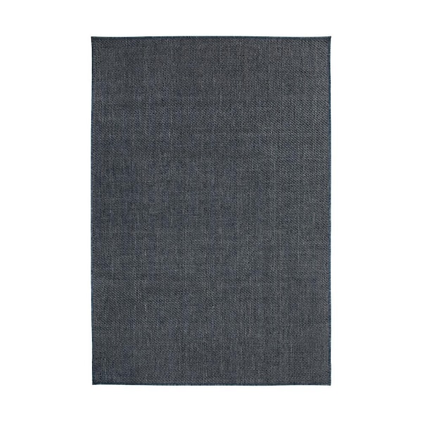 World Rug Gallery Denim 5 Ft X 7 Ft Bahama Contemporary Solid Indoor   Denim World Rug Gallery Outdoor Rugs 425denim B 5x7 64 600 