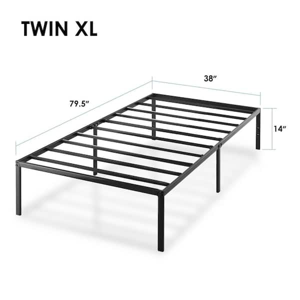 Mainstays 14 inch heavy duty deals white steel slat bed frame