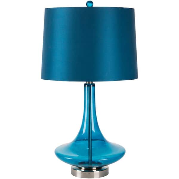 Artistic Weavers Yoshiro 25.5 in. Transparent Blue Indoor Table Lamp