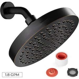 Rainfall Shower Head 1-Spray Patterns with 1.8 GPM 6 in. Ceiling Mount Rain Fixed Shower Head in Oil-Rubber Bronze