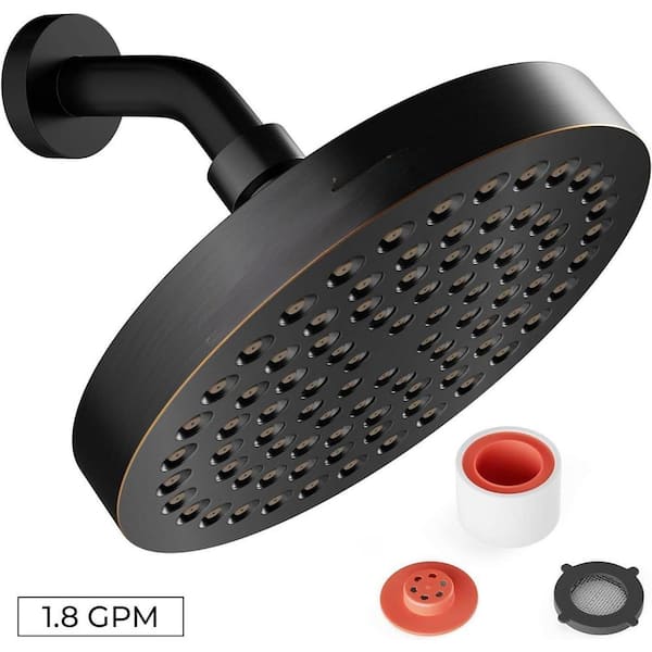 Rainfall Shower Head 1 Spray Patterns with 1.8 GPM 6 in. Ceiling