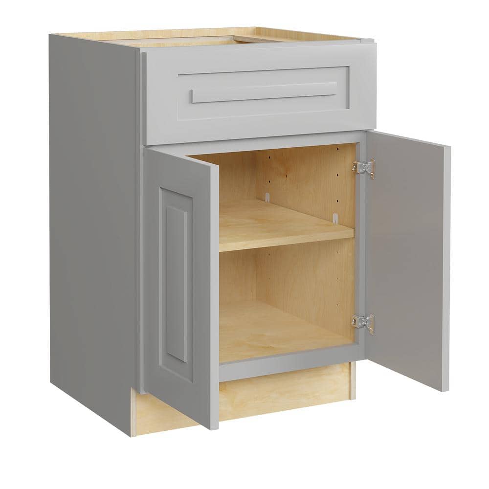 Grayson 24 in. W x 21 in. D x 34.5 in. H Assembled Plywood Base Bath Cabinet in Pearl Gray with Soft Close price history on PriceWatchPro
