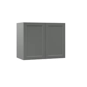 Designer Series Melvern Storm Gray Shaker Assembled Wall Kitchen Cabinet (30 in. x 24 in. x 15 in.)