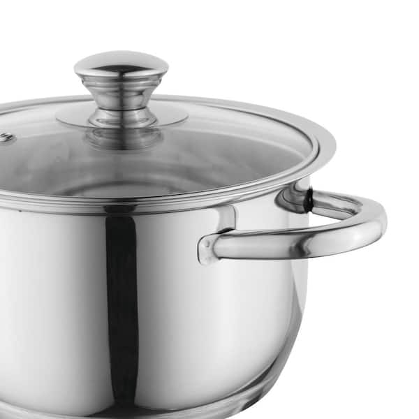 Baocc Cutlery Set Stainless Steel Dutch Oven Dutch Oven Pot Chefs Pan in Pots and Pans Induction Pot Stock Pot, Silver
