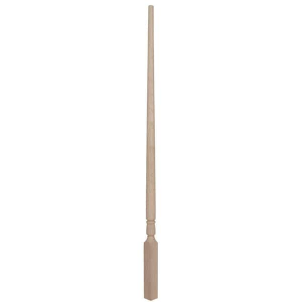 EVERMARK Stair Parts 41 in. x 1-1/4 in. 5015 Unfinished Red Oak Tapered Wood Baluster for Stair Remodel