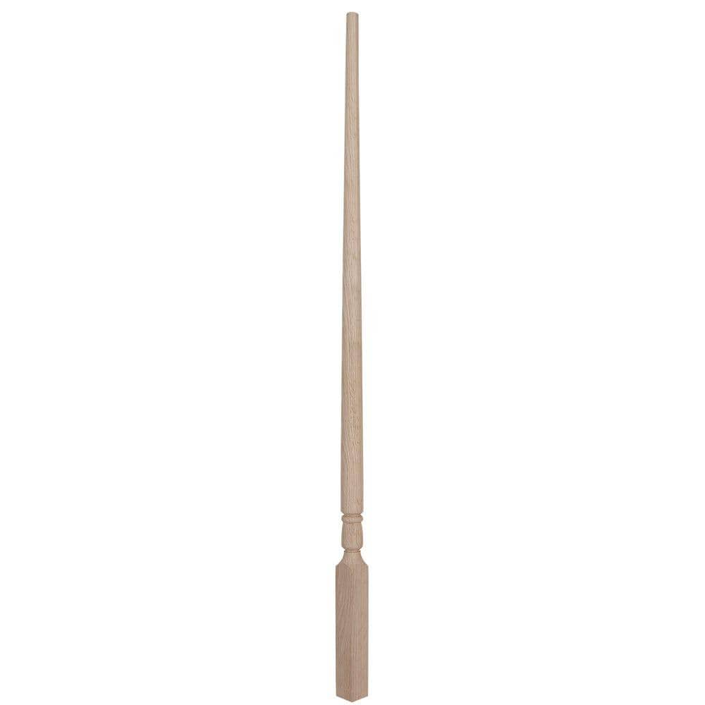 EVERMARK Stair Parts 41 in. x 1-1/4 in. 5015 Unfinished Red Oak Tapered ...