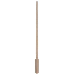 41 in. x 1-1/4 in. Unfinished Oak Tapered Baluster