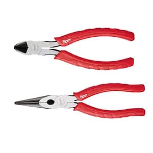 6 in. Diagonal Cutting Pliers with 8 in. Long Nose Pliers (2-Piece)