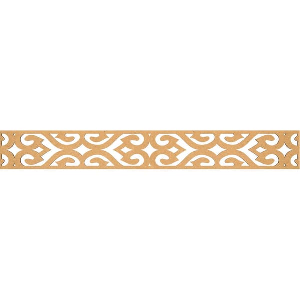 Ekena Millwork Keene Fretwork 0.25 in. D x 46.5 in. W x 6 in. L MDF Wood Panel Moulding