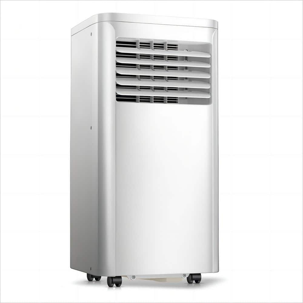 6,000 BTU (SACC) Portable Air Conditioner Cools 270 Sq. Ft. with Dehumidifier, Remote and 24Hrs Timer in White -  COWSAR, SZHD-A5407-10K