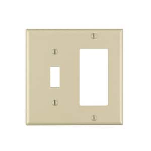 Ivory 2-Gang 1-Toggle/1-Decorator/Rocker Wall Plate (1-Pack)