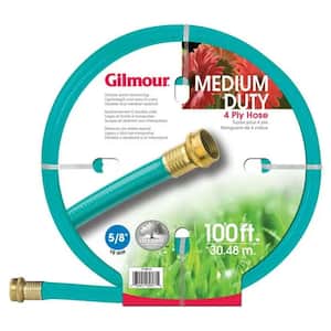 5/8 in. dia. x 100 ft. 4 Ply Medium Duty Garden Hose, Durable Water Hose with Weather and Abrasion-Resistant