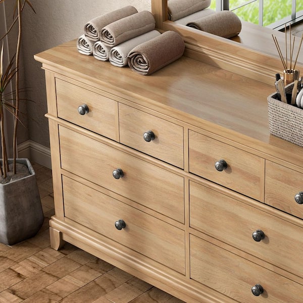 Furniture of America Zeller Natural Oak 6-Drawer 62 in. Dresser