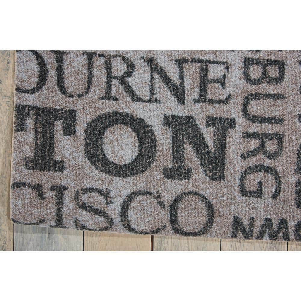 Graphite Rectangular Synthetic Flat Woven Area Rug