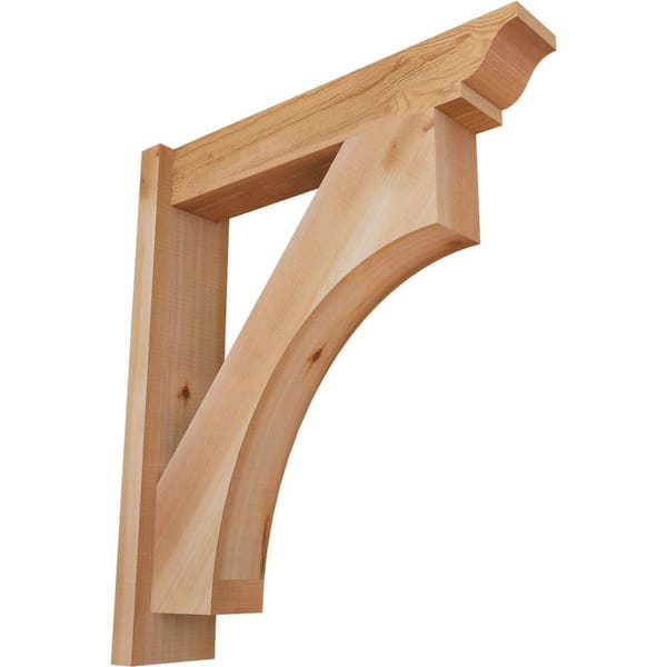 Ekena Millwork 6 in. x 28 in. x 24 in. Western Red Cedar Westlake Traditional Smooth Outlooker