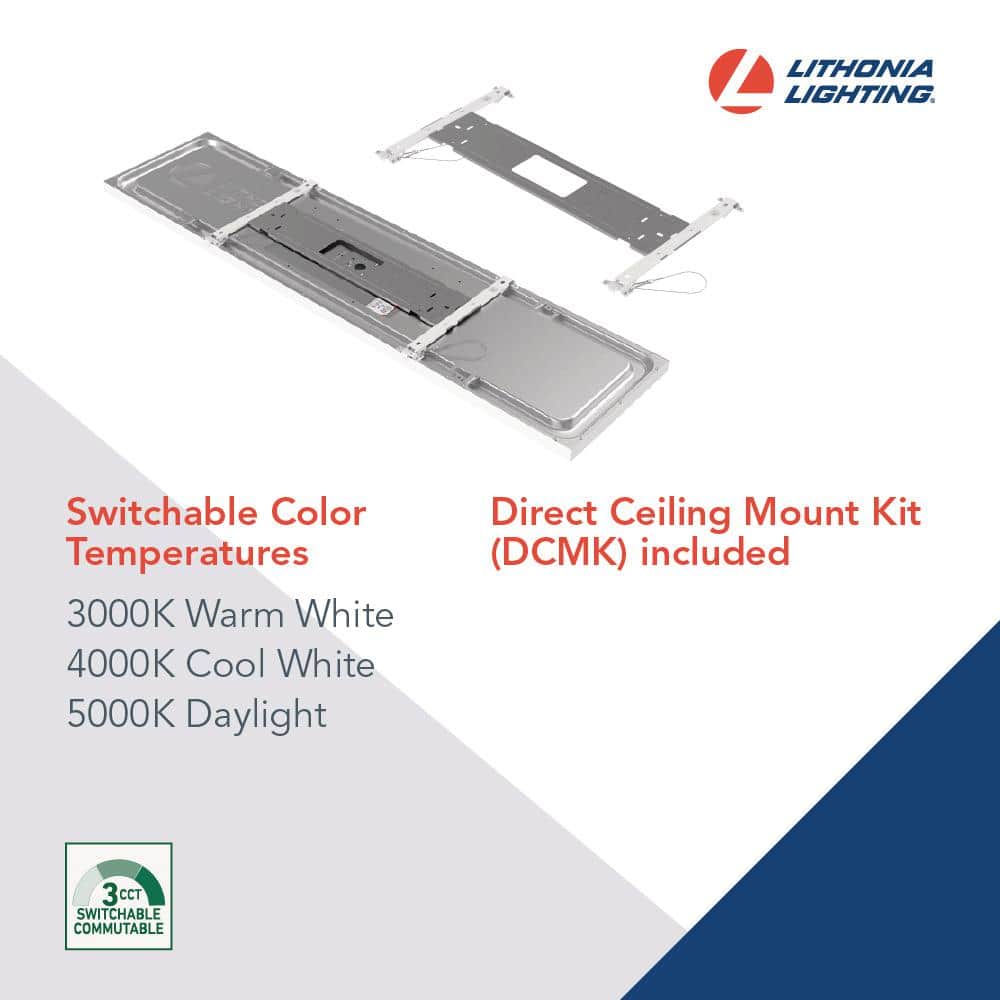 White Aluminum 48" x 24" LED Flat Panel Light