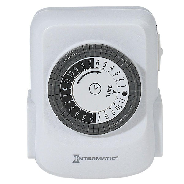Intermatic 15 Amp Plug-In 2-Outlet Heavy Duty Indoor Timer - White