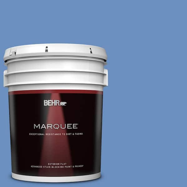 BEHR MARQUEE 5 gal. Home Decorators Collection #HDC-MD-02 Lapis Lazuli Flat Exterior Paint & Primer