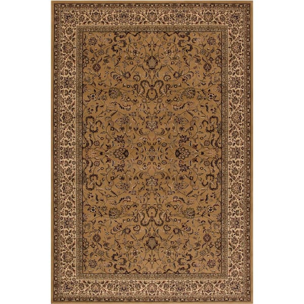 Concord Global Trading Persian Classics Kashan Gold 3 ft. x 5 ft. Area Rug