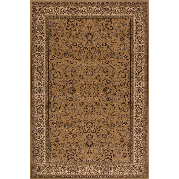 Concord Global Trading Persian Classics Kashan Gold 5 ft. x 8 ft. Area Rug