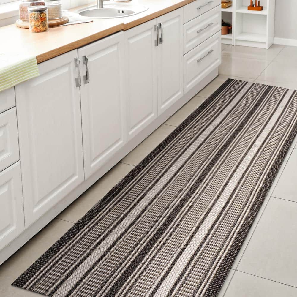 JONATHAN Y Two-Tone Wide Stripe Indoor Outdoor Area Rug 5X8 Orange/Beige, Negril for Backyard, Patio, Porch, Easy-Cleaning, High Traffic, Pet-Friendly, Non-Shedding (SMB203A-5