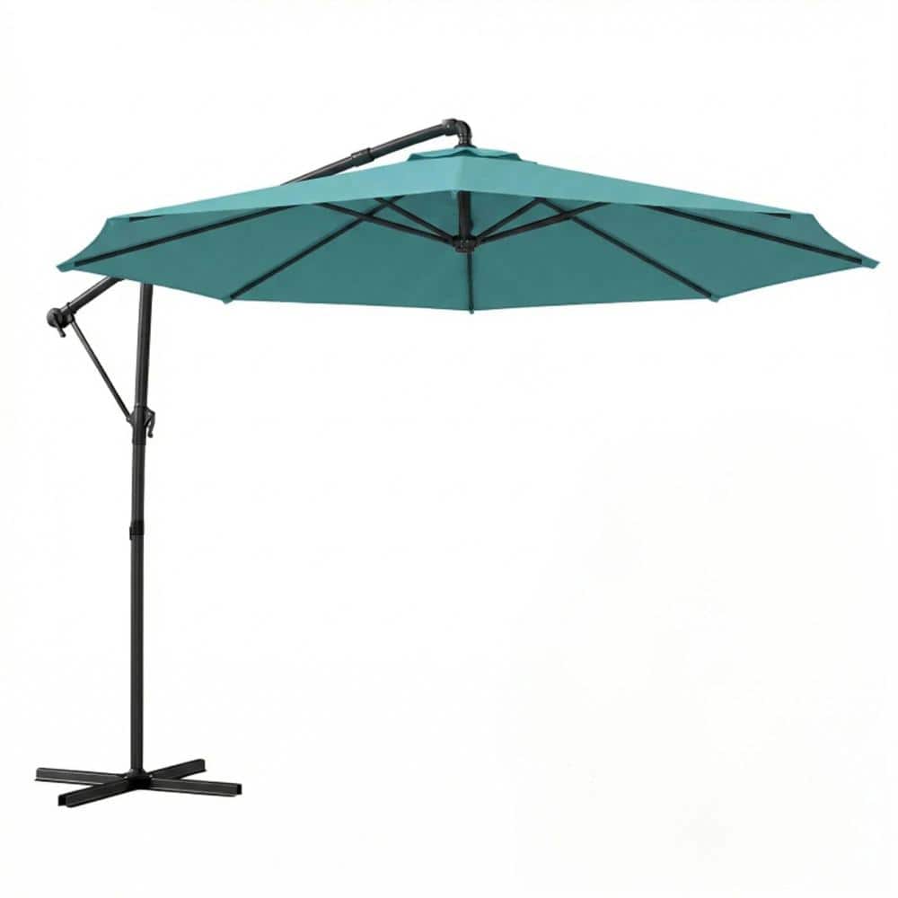 10 ft Offset Cantilever Patio Umbrella with Cover, 360° Rotation, Crank & Tilt, UPF30+ UV Protection, Sky Blue price history on PriceWatchPro