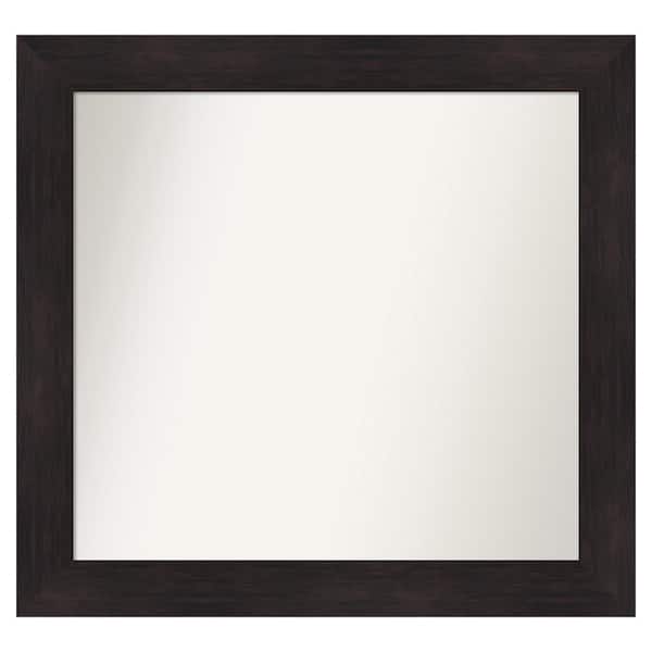 Amanti Art Furniture Espresso 33.75 in. x 31.75 in. Custom Non-Beveled Satin Recyled Polystyrene Bathroom Vanity Wall Mirror