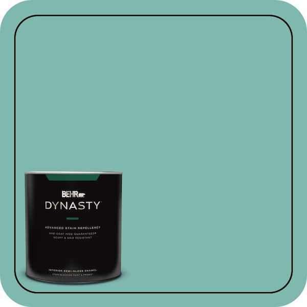 BEHR DYNASTY 1 qt. #490D-5 Winter Surf Semi-Gloss Enamel Interior Stain-Blocking Paint and Primer