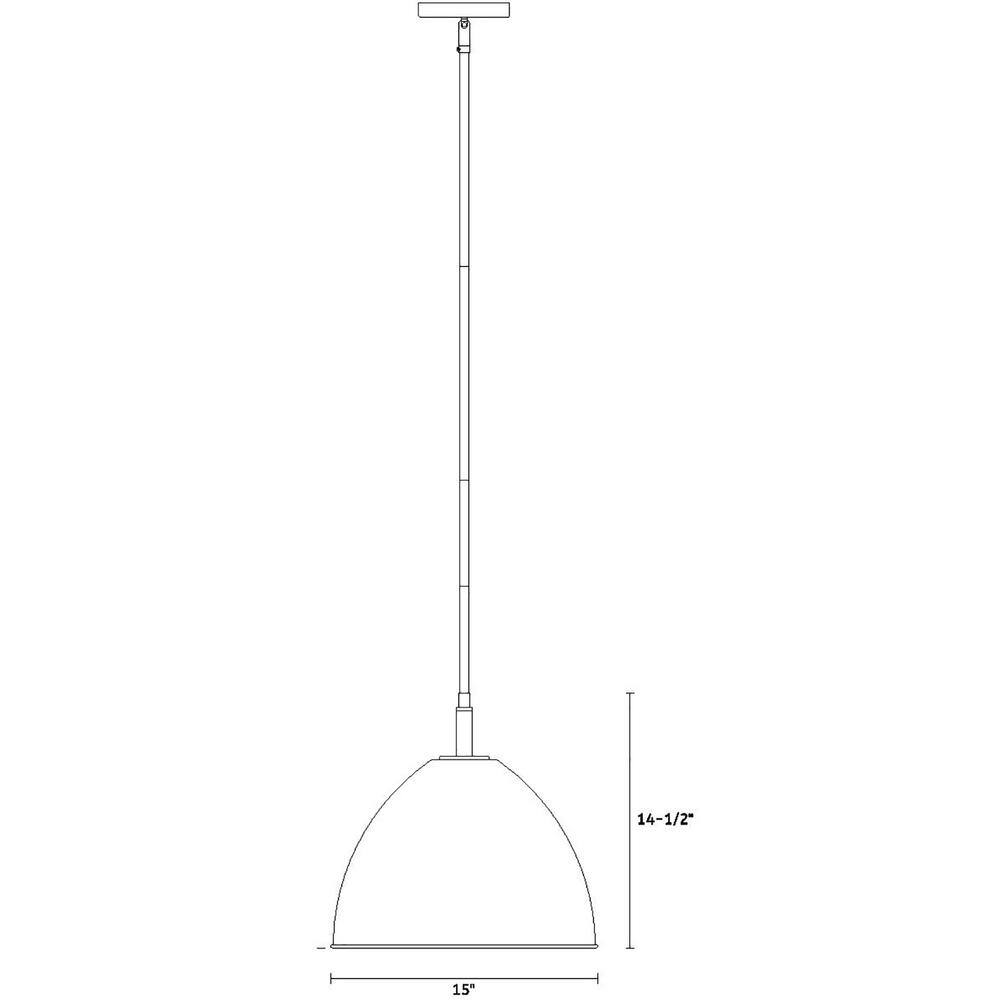Bilba 15" Gold Modern Retro 1-Light Pendant