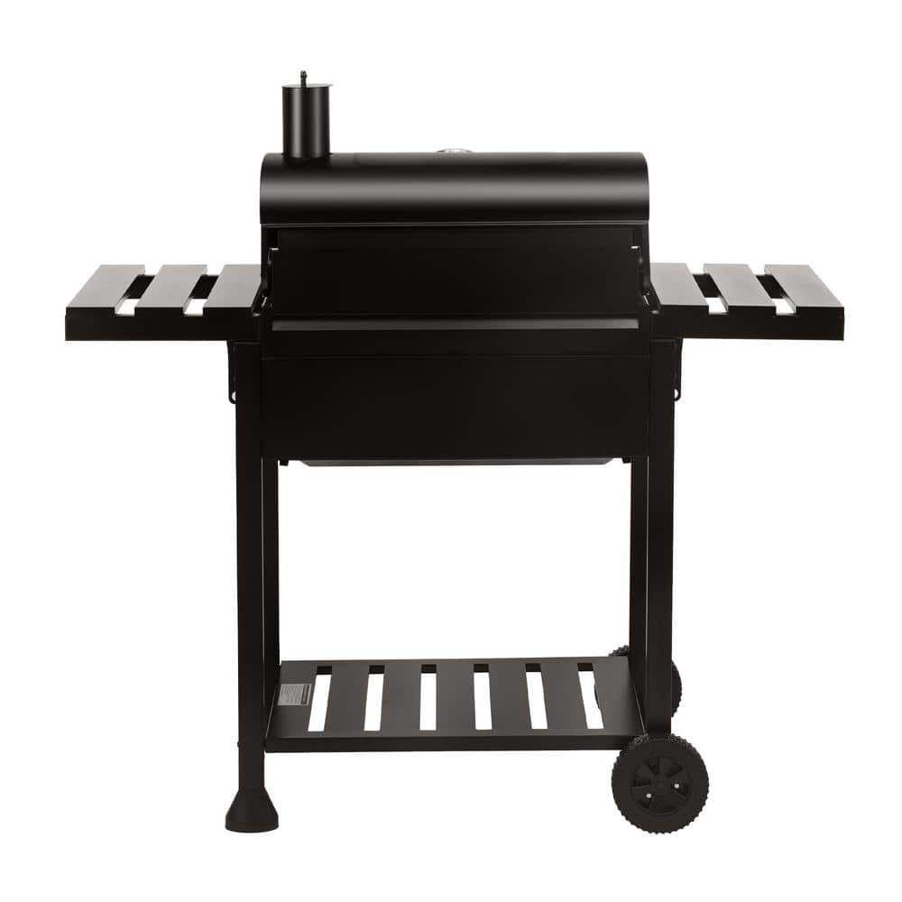 Royal Gourmet 24-Inch Black Stainless Steel Charcoal Grill with Smoker