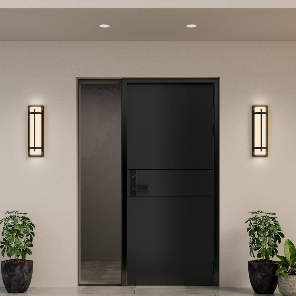 Black Direct Wired Electric Outdoor Wall Sconce