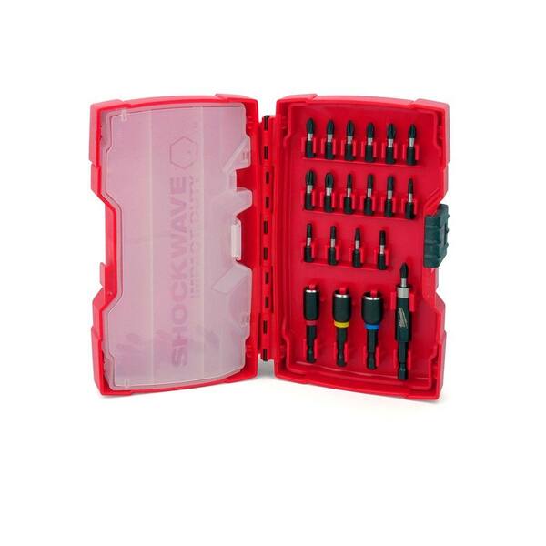 Milwaukee Shockwave Screw Driving Kit (29-Piece) with Bonus 3/8 in