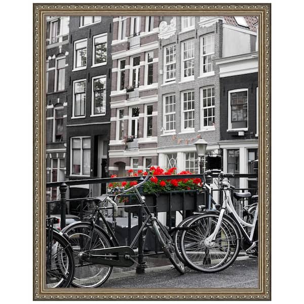 Amanti Art Parisian Silver Wood Picture Frame Opening Size 22 x 28 in.