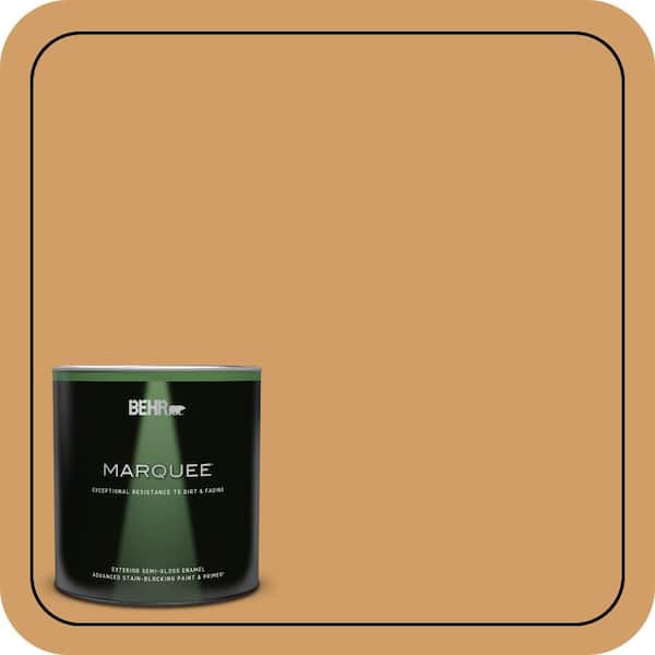 BEHR MARQUEE 1 qt. #MQ4-08 Golden Aura Semi-Gloss Enamel Exterior Paint & Primer