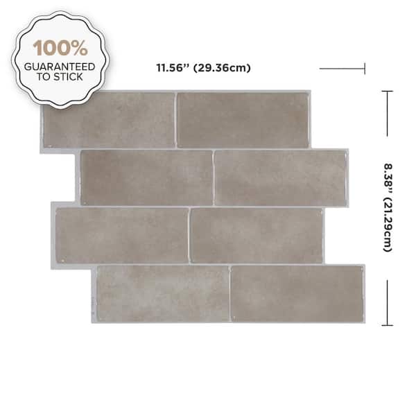 Metro Cologne 11.56 in. x 8.38 in. Vinyl Peel and Stick Tile (2.21 sq. ft. / 4-Pack)