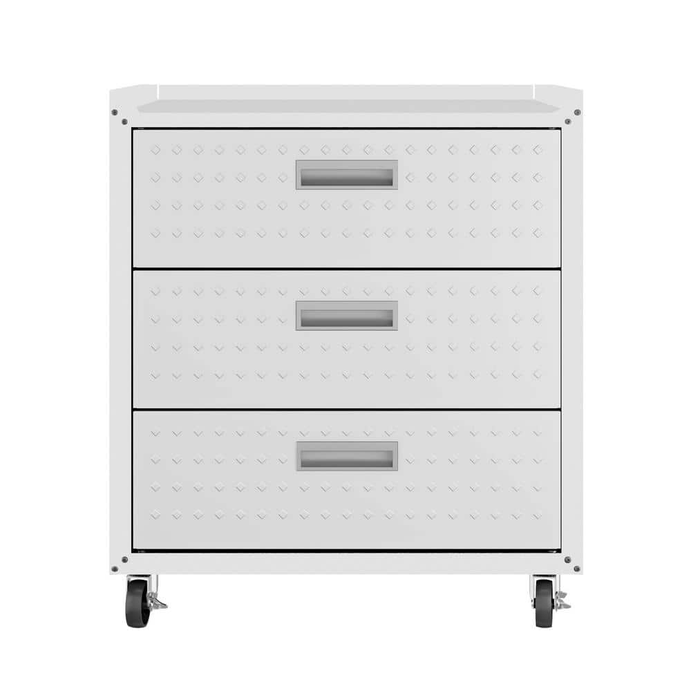 Fortress 30.3 in. W x 32.1 in. H x 18.2 in. D 3-Drawer Metal Freestanding Garage Cabinet in White price history on PriceWatchPro