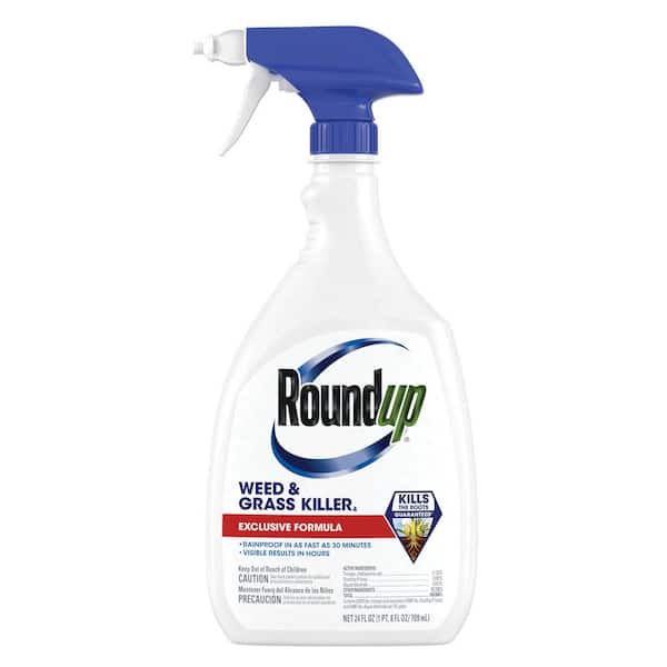 Roundup 24 fl. oz. Weed and Grass Killer₄, Use In and Around Flower Beds, Trees and Driveways