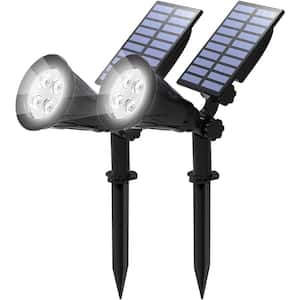 Solar Spotlights for Patio, Driveway, Yard, Pool Area (White-2Pack)