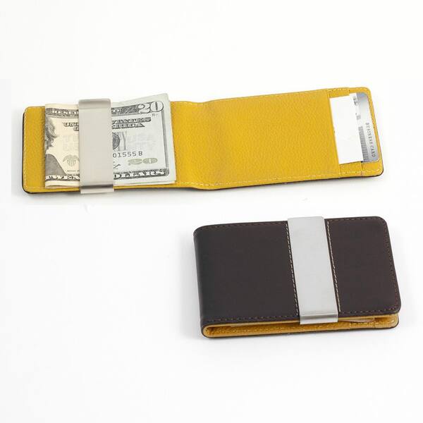 BEY-BERK Leather Wallet in Yellow