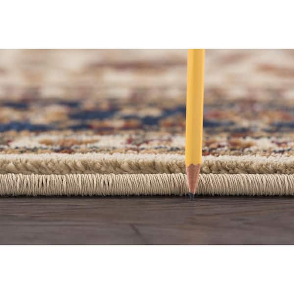 Sensation Border Ivory 2 ft. x 8 ft. Indoor Runner Rug