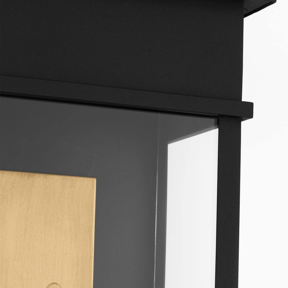 Cupertino Textured Black 2-Light Outdoor Wall Lantern