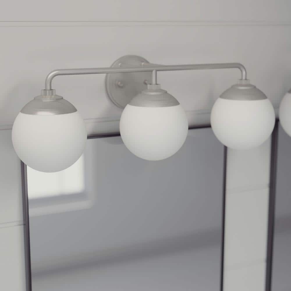 Hepburn Mid-Century Brushed Nickel 3-Light Vanity Sconce