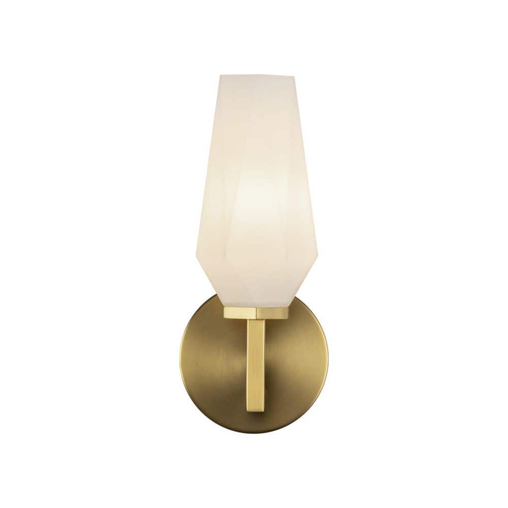 Krysta 10-in 1 Light 40-Watt Brushed Gold/Opal Glass Vanity Light price history on PriceWatchPro