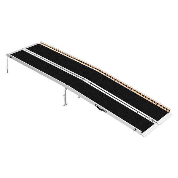 Legs For Ramp 8FT Non-Slip Aluminum Wheelchair Ramp with Adjustable Support Legs for ...