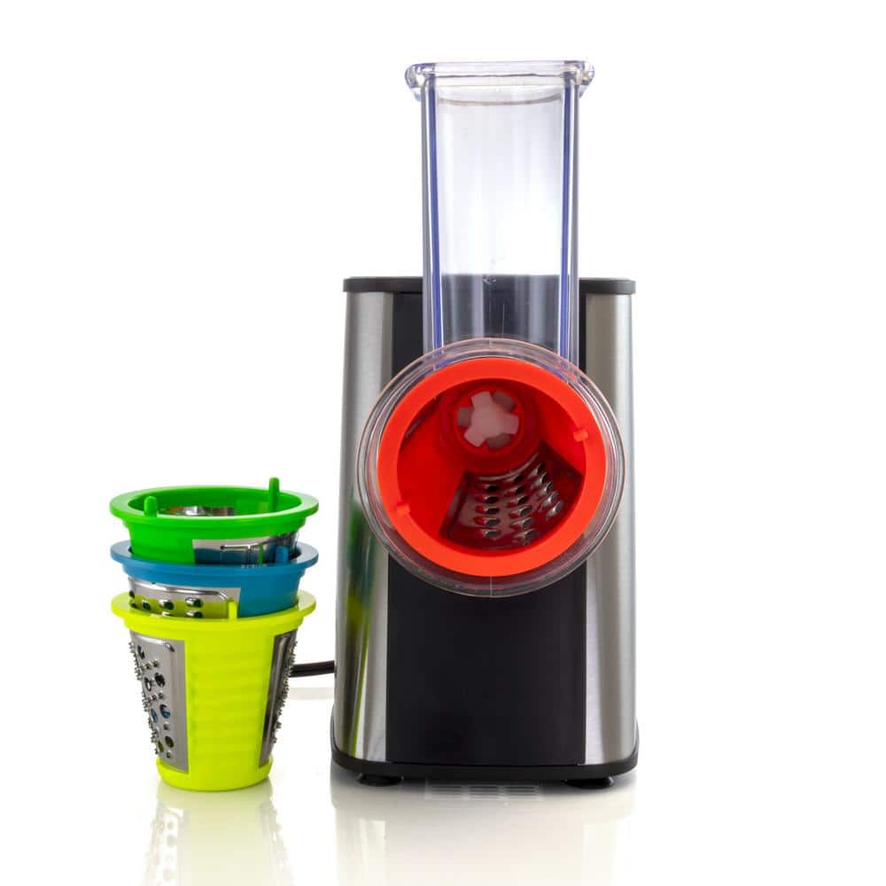 MegaChef 4-in-1 Stainless Steel Electric Salad Maker with Color Pods