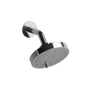 6-Spray Patterns 5.5 in. Wall Mount Fixed Shower Head in Chrome