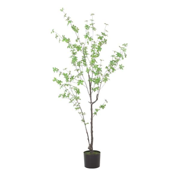 Afoxsos 5 ft. Artificial Disc Leaf Tree in Planter