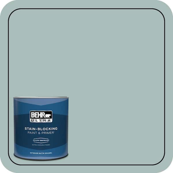 BEHR ULTRA 1 qt. #QE-43 Water Surface Extra Durable Satin Enamel Interior Paint & Primer