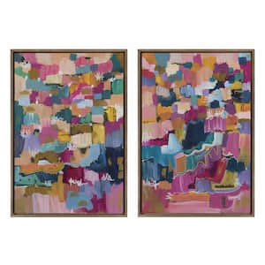 Applause by Leah Nadeau Framed Abstract Canvas Wall Art Print 33.00 in. x 23.00 in. (Set of 2)